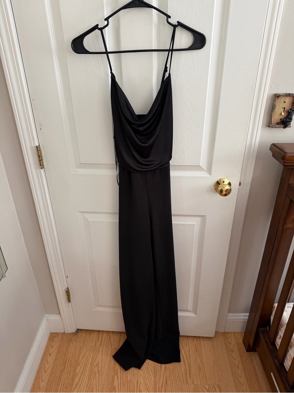 EXPRESS NWT Black Cowl Neck Spaghetti Strap Jump Suit